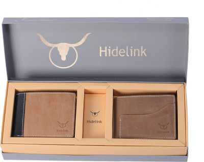 

Hidelink Men Brown Genuine Leather Wallet(5 Card Slots)