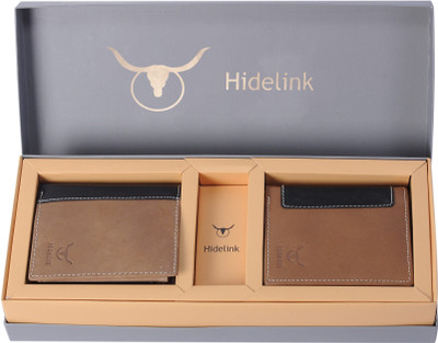 

Hidelink Men Brown Genuine Leather Wallet(5 Card Slots)