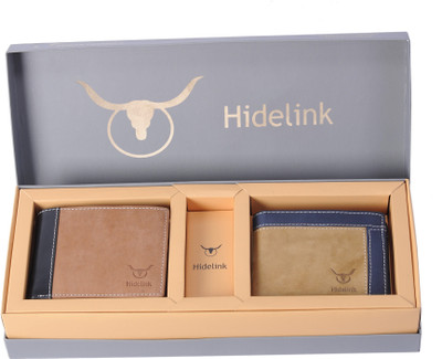 

Hidelink Men Brown Genuine Leather Wallet(5 Card Slots)