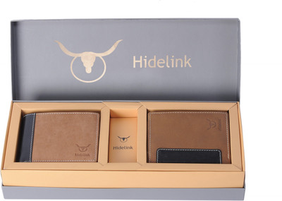 

Hidelink Men Brown Genuine Leather Wallet(5 Card Slots)