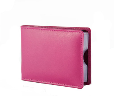 

Dudu Women Casual Pink Genuine Leather Card Holder(10 Card Slots), Fuxia