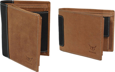 

Hidelink Men Brown Genuine Leather Wallet(7 Card Slots)