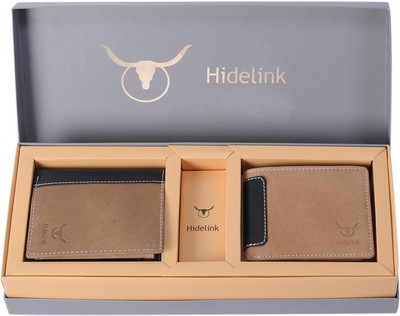 

Hidelink Men Brown Genuine Leather Wallet(5 Card Slots)