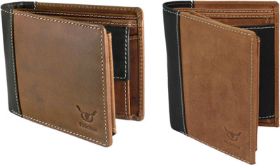 

Hidelink Men Brown Genuine Leather Wallet(7 Card Slots)