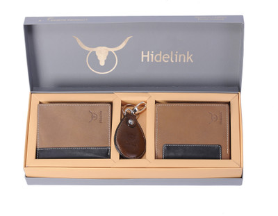 

Hidelink Men Multicolor Genuine Leather Wallet(5 Card Slots), Brown