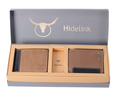 

Hidelink Men Brown Genuine Leather Wallet(5 Card Slots)