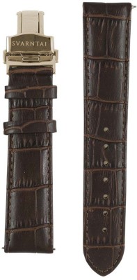 Svarntai Svarntai Men's Rose Gold Robson Strap 20 mm Genuine Italian Leather With Deployment Clasp Watch Strap(Coffee Brown)   Watches  (Svarntai)