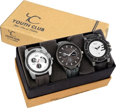 Youth Club COMBO-051009MFDN03 CHRONO PATTERN BOYS PAIR Watch  - For Men   Watches  (Youth Club)
