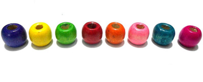 

GOELX DIY Wooden beads multicolour combo set 12mm for jewellery making/ crafts/ hangings- pack of 100