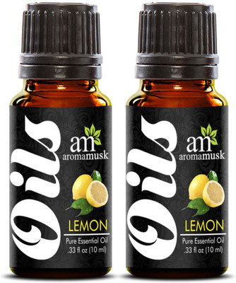 

AromaMusk Lemon Pure Aroma Essential Oil (Therapeutic Grade, Pure & Undiluted) Pack Of 2(10 ml)