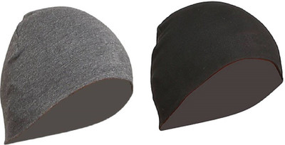 Atabz Solid Skull Cap Cap(Pack of 2)