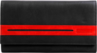 

ABEEZA Casual Black, Red Clutch