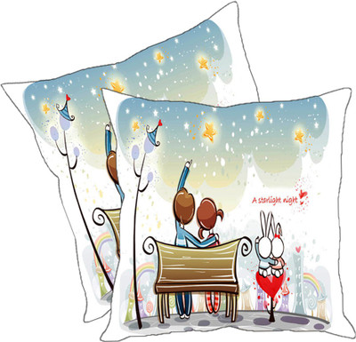 Sleep Nature's Printed Cushions Cover(Pack of 2, 40.63 cm*40.63 cm, Multicolor)