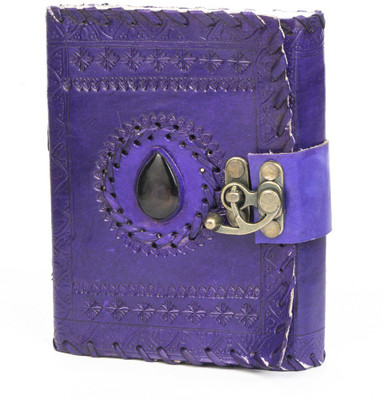 

Anshika International A5 Notebook(real leather notebook diary, Purple)
