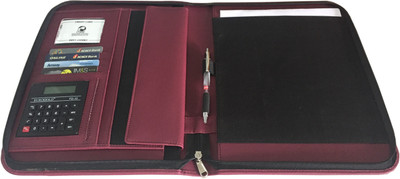 

SAW LEATHER GOODS Faux Leather File Folder(Set Of 1, Burdandy)