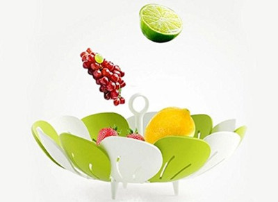 

Bruzone Foldable Lotus Shape Tray C19 Plastic, Silicone Fruit & Vegetable Basket(Multicolor)