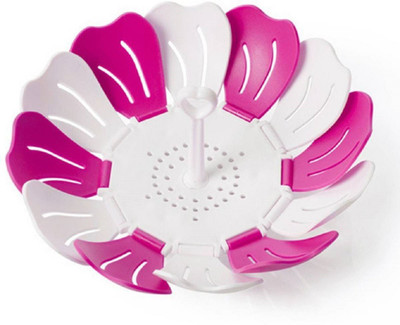 

Bruzone Foldable Lotus Shape Tray C10 Plastic, Silicone Fruit & Vegetable Basket(Multicolor)