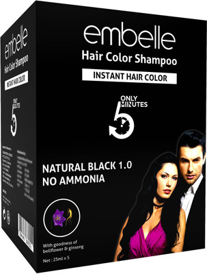 

Embelle Instant 25ml (5 Sachets) Hair Color(Natural Black 1.0)