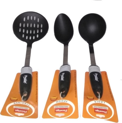 

Prestige 0000234 nylon kitchen tool 1 spoon 1 strainer 1 ladle Black Kitchen Tool Set(Black)