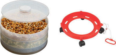 

Nestwell SPROUT MAKER (3 Pcs) WITH TROLLEY ROUND Sprout Maker (3 Pcs) WITH Trolley Round Multicolor Kitchen Tool Set(Multicolor)