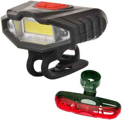 

Dark Horse USB Rechargeable Super Bright Front Ligh LED Front Rear Light Combo(Black, Red)