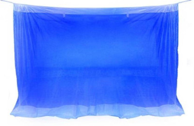 BRISHTI CREATIONS Nylon Adults Washable Double Bed Mosquito Net(Blue, Bed Box)