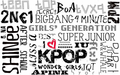 

I Love Kpop many words poster for room Paper Print(12 inch X 18 inch, Rolled)