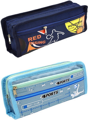 

Talesara Printed Pencil Box For Kids Boy and Girls - 2 Pcs. Combo Fancy stationary Pouch - PCMB511 Pouch(Blue)