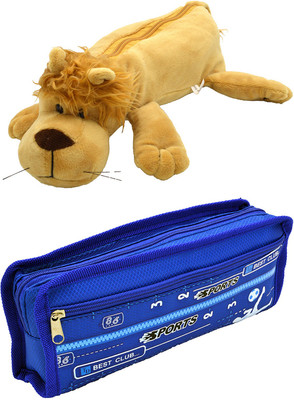 

Hrinkar Cartoon Animal and Printed Art Plastic Pencil Boxes(Set of 2, Multicolor)