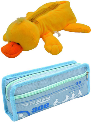 

Talesara Duck and Printed Pencil Box For Kids Boy and Girls - 2 Pcs. Combo Fancy stationary Pouch - PCMB093 Pouch(Multicolor)