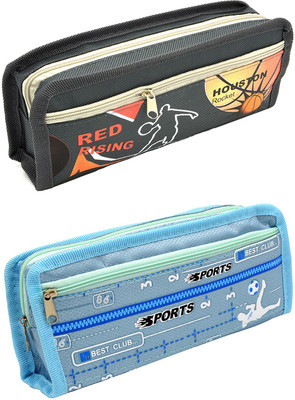 

Talesara Printed Pencil Box For Kids Boy and Girls - 2 Pcs. Combo Fancy stationary Pouch - PCMB528 Pouch(Multicolor)