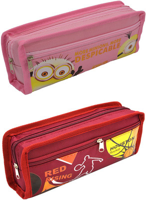 

Talesara Printed Pencil Box For Kids Boy and Girls - 2 Pcs. Combo Fancy stationary Pouch - PCMB441 Pouch(Multicolor)