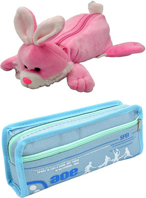 

Talesara Rabbit and Printed Pencil Box For Kids Boy and Girls - 2 Pcs. Combo Fancy stationary Pouch - PCMB126 Pouch(Multicolor)