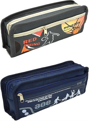 

Talesara Printed Pencil Box For Kids Boy and Girls - 2 Pcs. Combo Fancy stationary Pouch - PCMB517 Pouch(Multicolor)