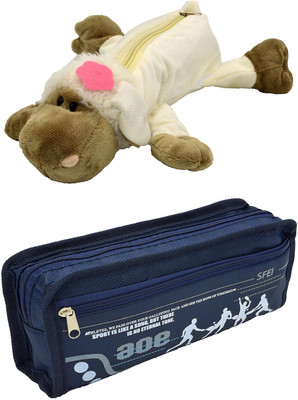 

Talesara Dog and Printed Pencil Box For Kids Boy and Girls - 2 Pcs. Combo Fancy stationary Pouch - PCMB058 Pouch(Multicolor)