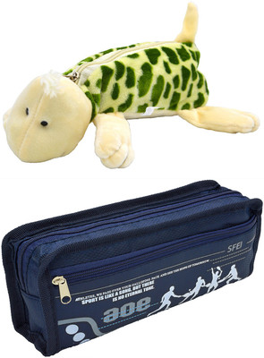 

Talesara Tortoise and Printed Pencil Box For Kids Boy and Girls - 2 Pcs. Combo Fancy stationary Pouch - PCMB218 Pouch(Multicolor)