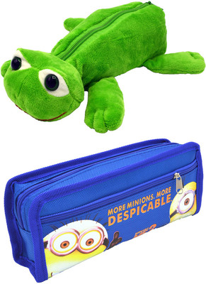 

Hrinkar Cartoon Animal and Printed Art Plastic Pencil Boxes(Set of 2, Multicolor)