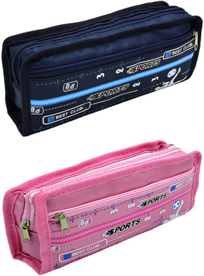 

Hrinkar Cartoon Printed Art Plastic Pencil Boxes(Set of 2, Multicolor)