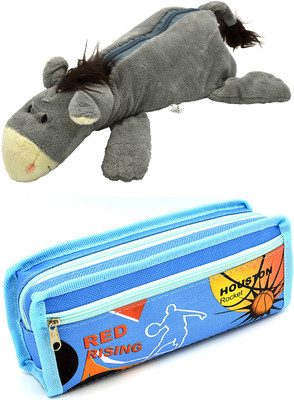 

Hrinkar Cartoon Animal and Printed Art Plastic Pencil Boxes(Set of 2, Multicolor)