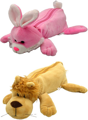 

Hrinkar Cartoon Animal Art Plastic Pencil Boxes(Set of 2, Multicolor)