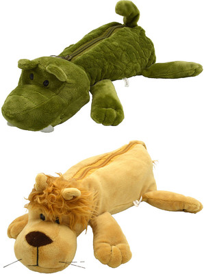

Talesara Dog and Lion Animal Cotton Pencil Box For Kids Boy and Girls - 2 Pcs. Combo Fancy stationary Pouch - PCMB235 Pouch(Multicolor)
