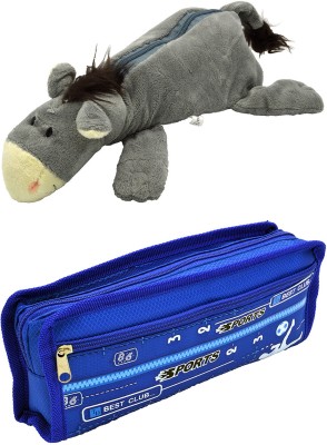 

Talesara Donkey and Printed Pencil Box For Kids Boy and Girls - 2 Pcs. Combo Fancy stationary Pouch - PCMB311 Pouch(Multicolor)