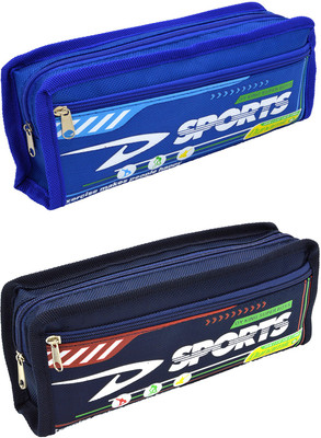 

Talesara Printed Pencil Box For Kids Boy and Girls - 2 Pcs. Combo Fancy stationary Pouch - PCMB622 Pouch(Blue)