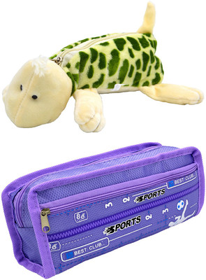 

Talesara Tortoise and Printed Pencil Box For Kids Boy and Girls - 2 Pcs. Combo Fancy stationary Pouch - PCMB231 Pouch(Multicolor)