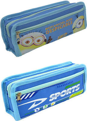 

Talesara Printed Pencil Box For Kids Boy and Girls - 2 Pcs. Combo Fancy stationary Pouch - PCMB430 Pouch(Blue)