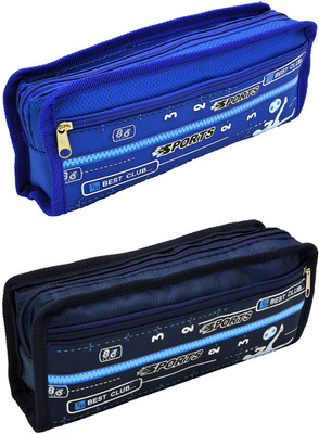 

Talesara Printed Pencil Box For Kids Boy and Girls - 2 Pcs. Combo Fancy stationary Pouch - PCMB657 Pouch(Blue)