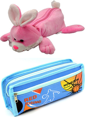 

Talesara Rabbit and Printed Pencil Box For Kids Boy and Girls - 2 Pcs. Combo Fancy stationary Pouch - PCMB122 Pouch(Multicolor)