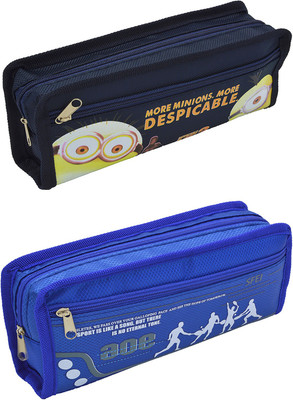 

Talesara Printed Pencil Box For Kids Boy and Girls - 2 Pcs. Combo Fancy stationary Pouch - PCMB399 Pouch(Blue)