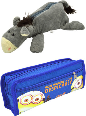 

Hrinkar Cartoon Animal and Printed Art Plastic Pencil Boxes(Set of 2, Multicolor)