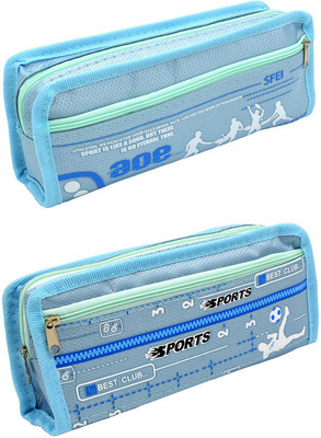 

Talesara Printed Pencil Box For Kids Boy and Girls - 2 Pcs. Combo Fancy stationary Pouch - PCMB598 Pouch(Blue)